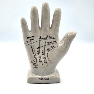 RETRO  Palmistry Ceramic Hand Chiromancy Fortune Palm‎ Reader Prediction